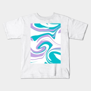 Cute Green and Purple Abstract Pattern Kids T-Shirt